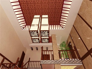 别墅的装修业主选用了传统的中式风格.在传统的中式风