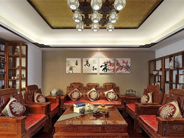 中式古典风格设计案例客厅