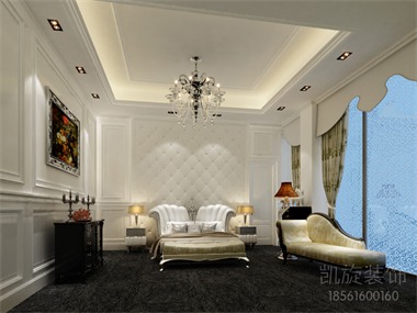 欧式豪华装修的经典设计，整个空间明亮有层次感，白色