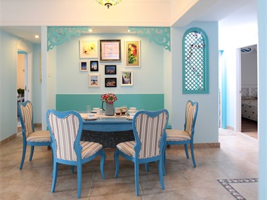 地中海餐厅照片墙效果图