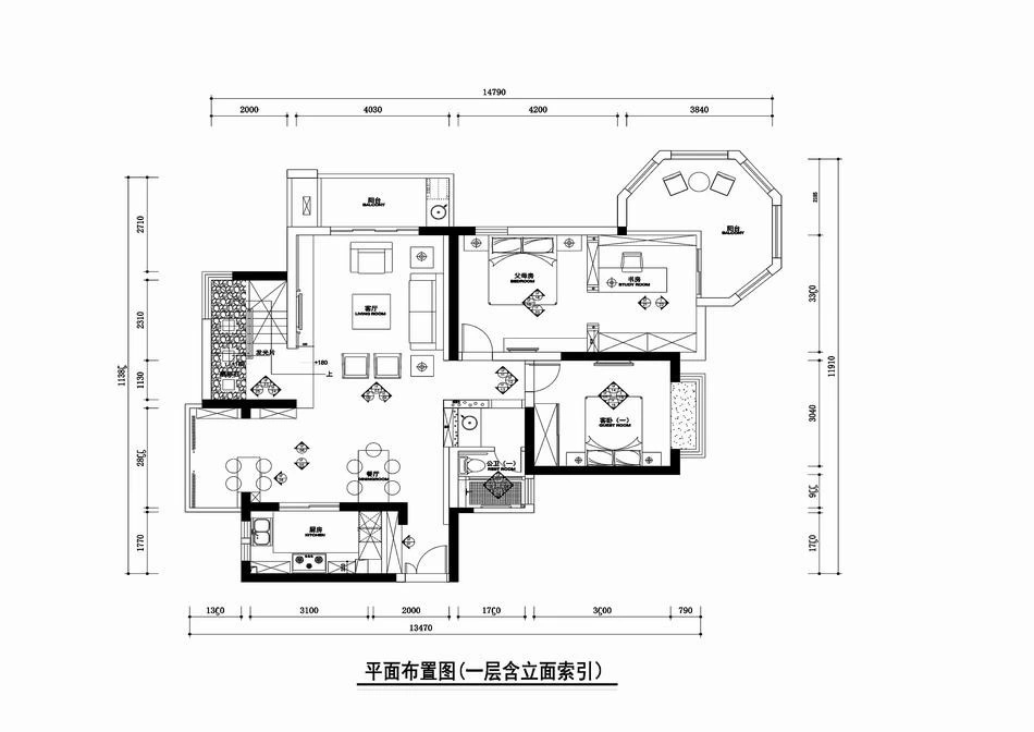 中式平面設(shè)計(jì)圖