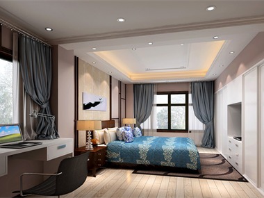 125平中式风格家装案例卧室吊顶