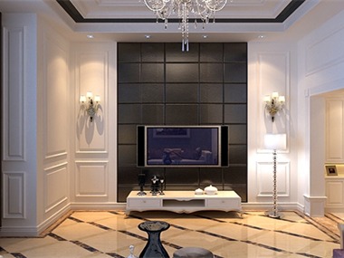 120平欧式风格家装案例图客厅