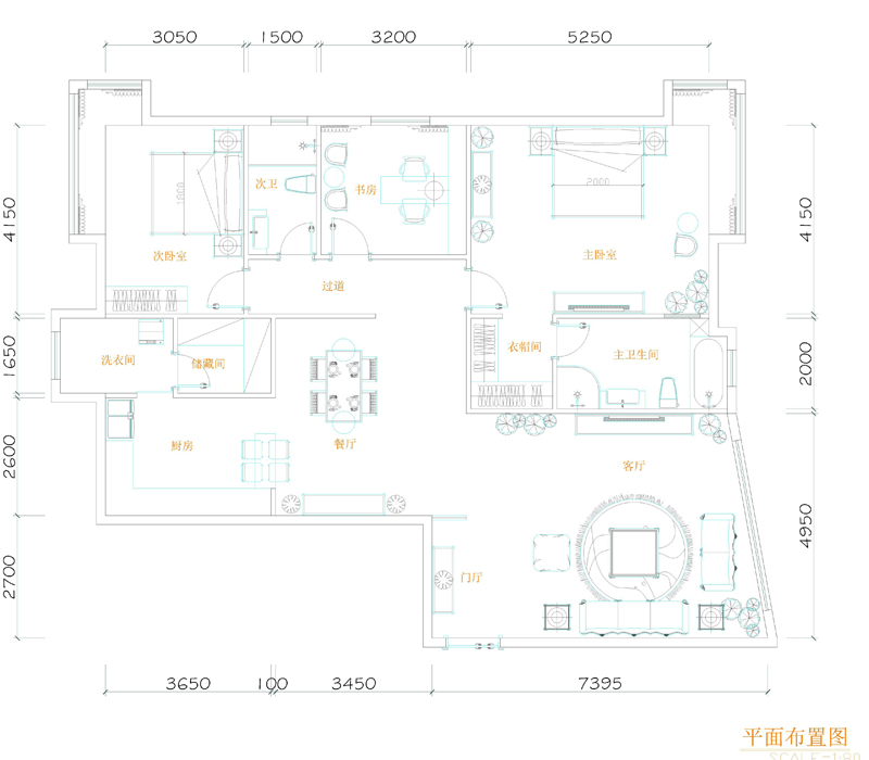 中式公寓平面設計圖