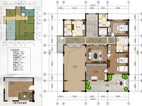 苏州.盛泽自建别墅方案汇报平面图