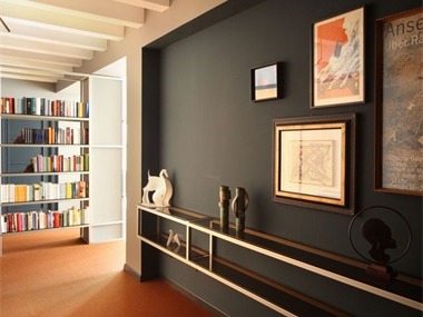 现代书房背景墙效果图